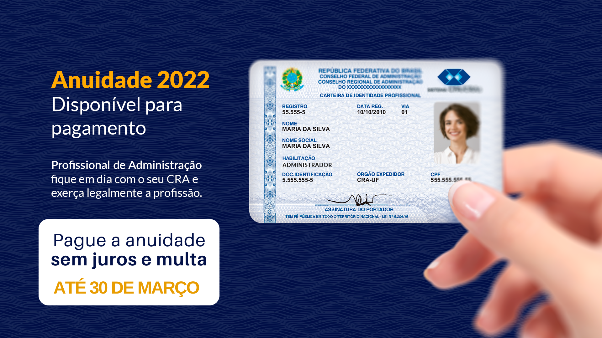 Read more about the article Pague a sua anuidade 2022 com condições especiais!
