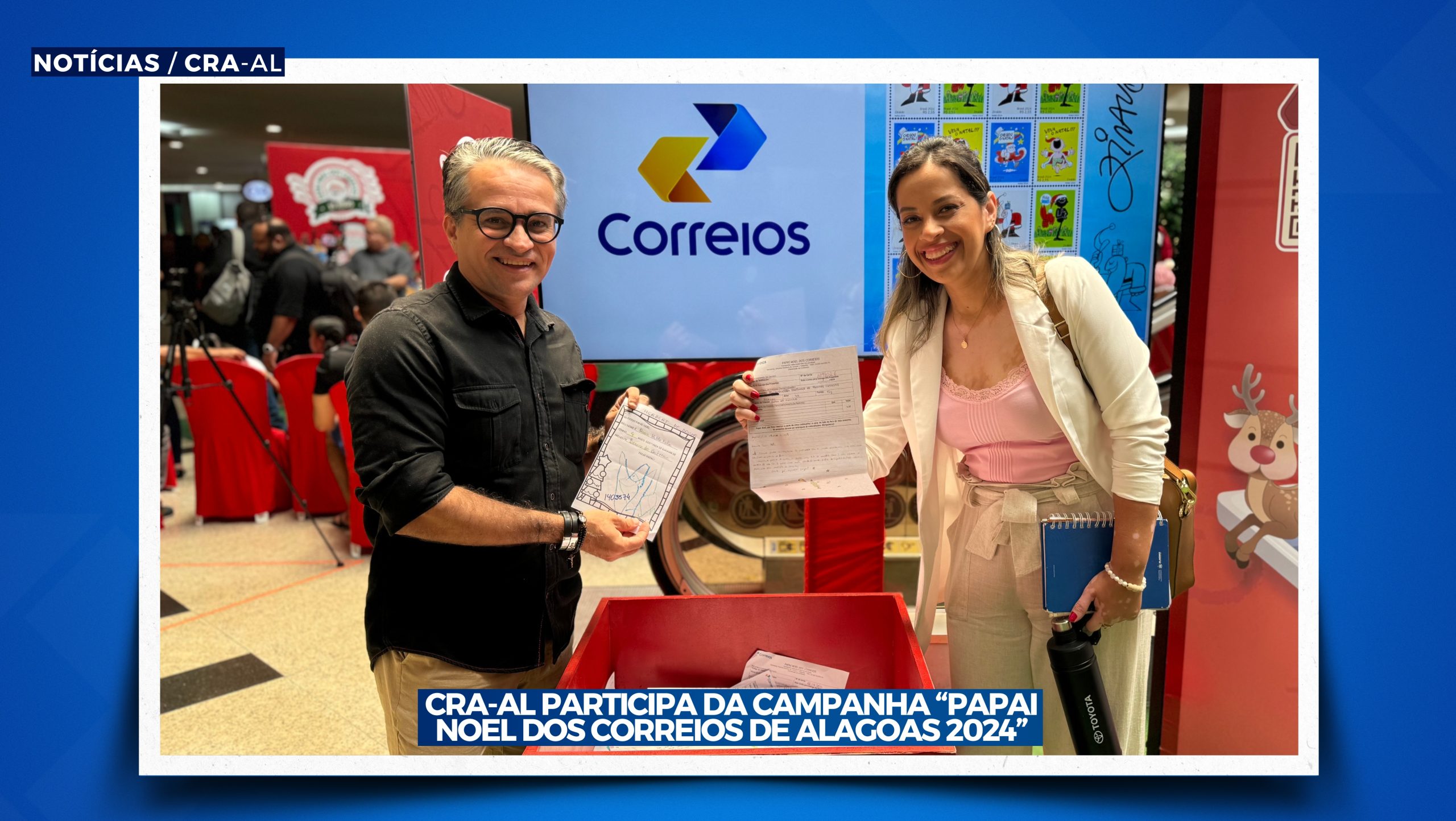 Você está visualizando atualmente CRA-AL participa do lançamento da campanha “Papai Noel do Correios 2024”