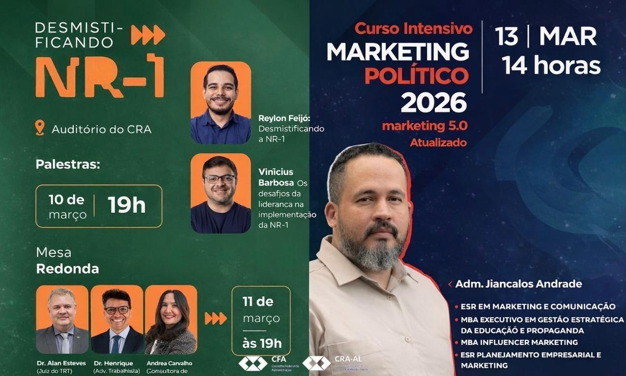 Você está visualizando atualmente CRA-AL apoia eventos voltados à atualização profissional e à comunicação estratégica